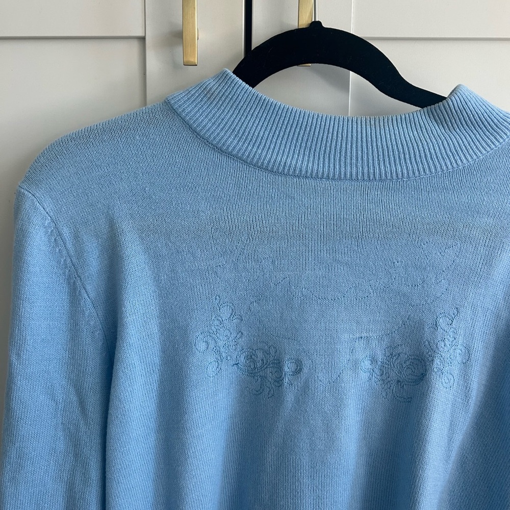 Vintage Elegant Reindeer Blue Women's Sweater